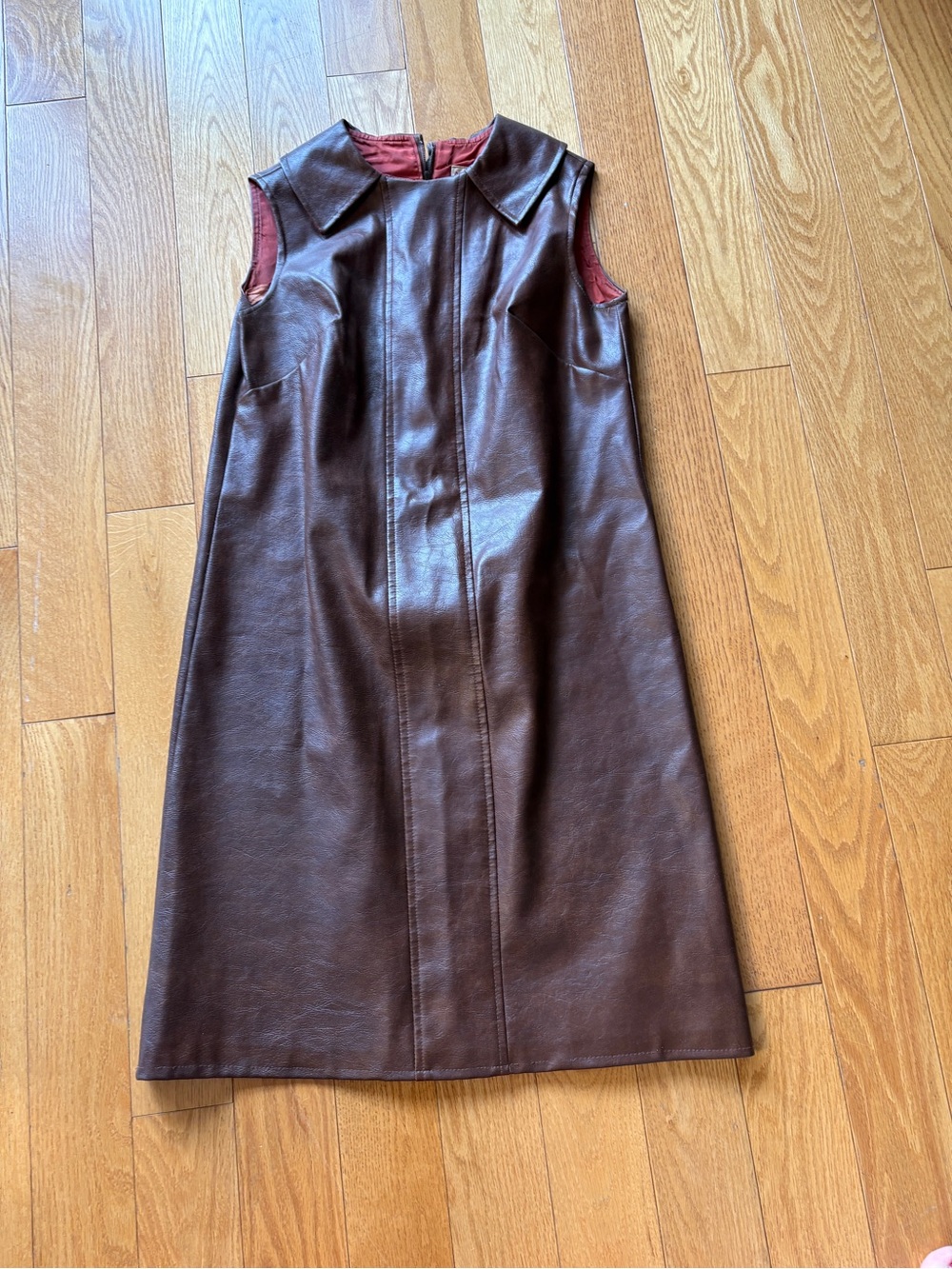 Vintage Ain R Jr. Sleeveless Brown A-Line Dress